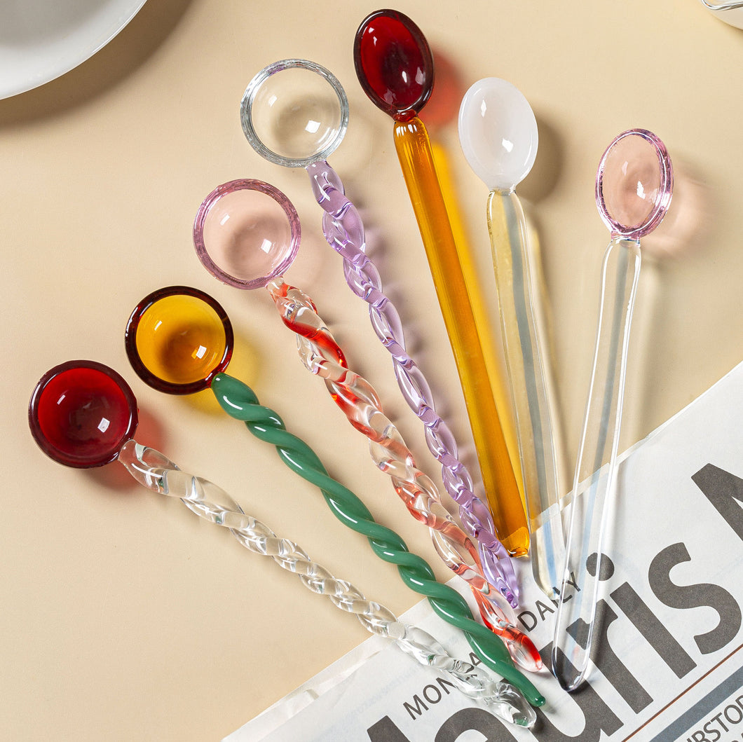 Cute Candy Series Colored Glass Spoon