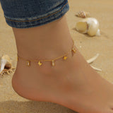 Beach Style Simple Color Rhinestone Anklet