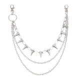 Hip Hop Punk Metal Rivet Stage Performance Multi-layer Waist Chain