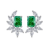 Women's Full Diamond Ice Flower Ear Studs