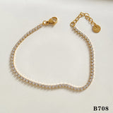 Women's European And American Twin Beaded Heart Bracelet
