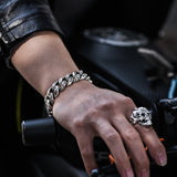 Retro Personalized Smoky Rain Retro Hip Hop Bracelet Motorcycle Men