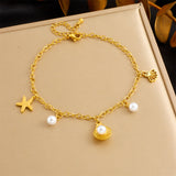 Beach Style Simple Color Rhinestone Anklet