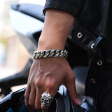 Retro Personalized Smoky Rain Retro Hip Hop Bracelet Motorcycle Men