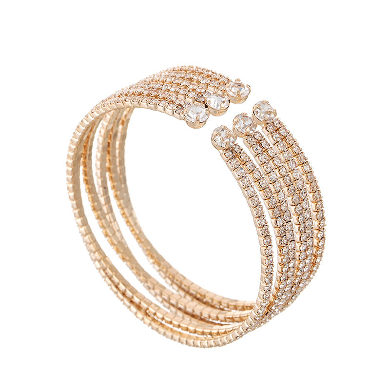 European And American Diamond Handmade Claw Chain Multi-row Bracelet