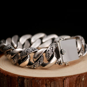 Retro Personalized Smoky Rain Retro Hip Hop Bracelet Motorcycle Men