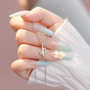 Women's Cactus Stainless Steel Clavicle Chain