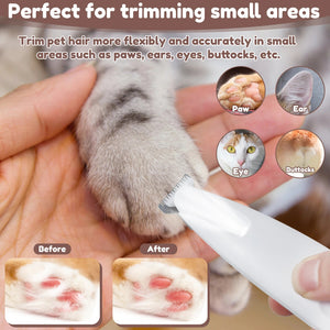 LED Dog Paw Trimmer | Waterproof Grooming Clippers
