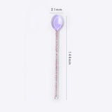 Creative Milk Dessert Spoon Colorful Transparent High Temperature Resistant Glass