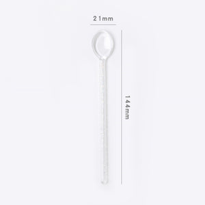Creative Milk Dessert Spoon Colorful Transparent High Temperature Resistant Glass
