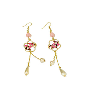 Long Ear Hook Antique Style Tassel Water Drop Eardrops