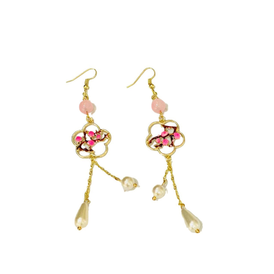 Long Ear Hook Antique Style Tassel Water Drop Eardrops