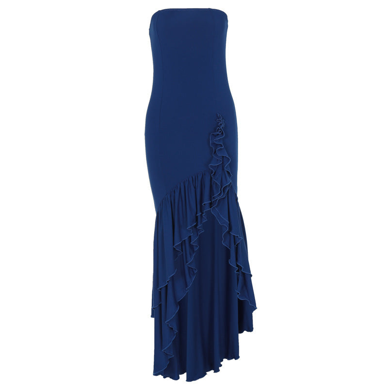 Female Off-the-shoulder Tube Top Irregular Temperament Dress