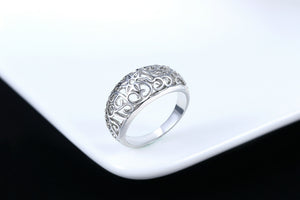 Flower Cutout Craft Rose Gold Fashion Ring