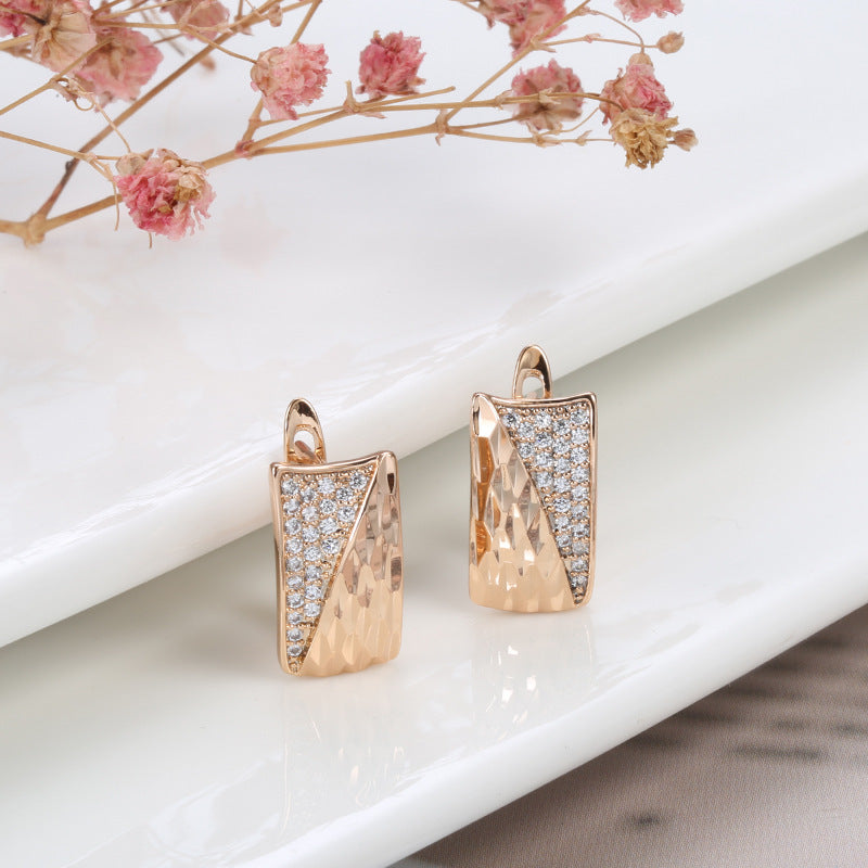 Women's Simple Creative Geometric Zircon Earrings