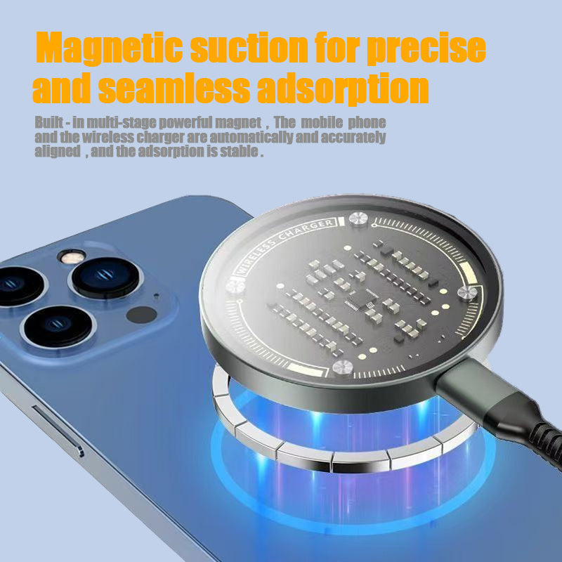 15W Magnetic Qi Charger | Fast Wireless Charging Dock