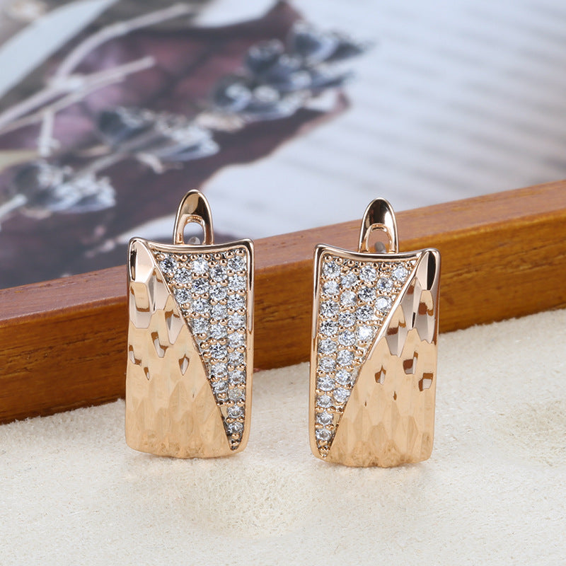 Women's Simple Creative Geometric Zircon Earrings