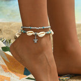 Multi-style Metallic Beaded Foot Ornaments Butterfly Flowers