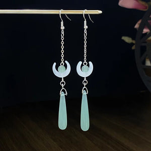 Long Ear Hook Antique Style Tassel Water Drop Eardrops