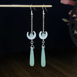 Long Ear Hook Antique Style Tassel Water Drop Eardrops