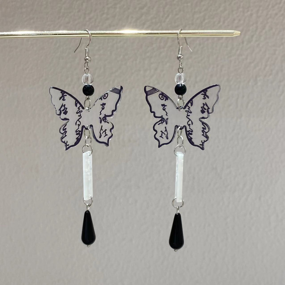 Long Ear Hook Antique Style Tassel Water Drop Eardrops