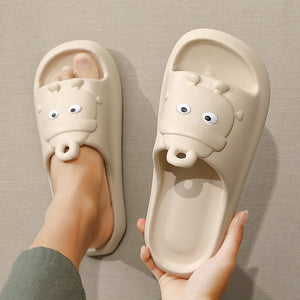 Cute Cartoon Slippers Non-slip Eva Slippers Female Couple House Shoes