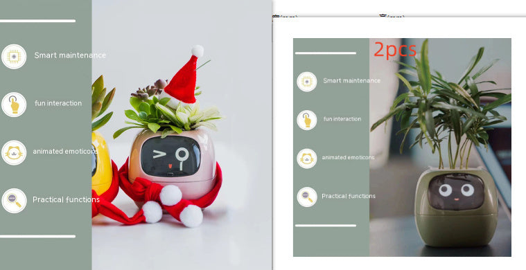 Smart Planter with AI | Fun Expressions & Easy Plant Care