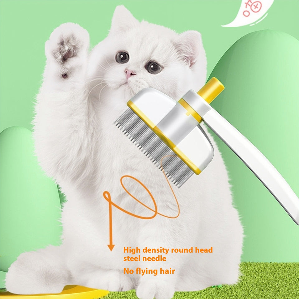 Self-Cleaning Cat Comb for Long Hair