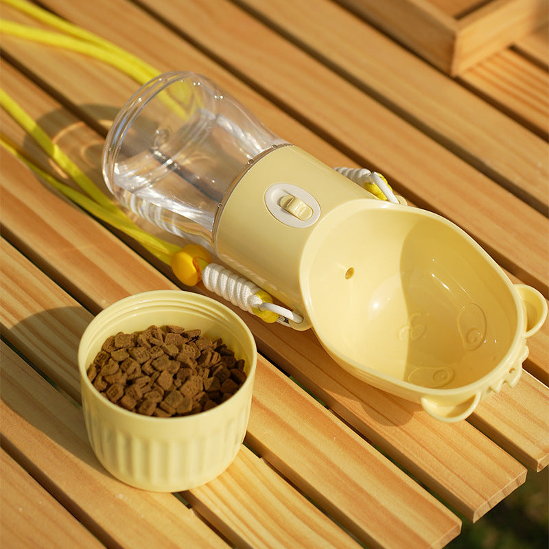 2-in-1 Portable Dog Water Bottle with Food Container