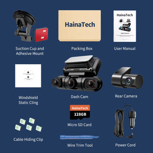 360° Dash Cam | 4-Channel Car Camera with GPS & Night Vision