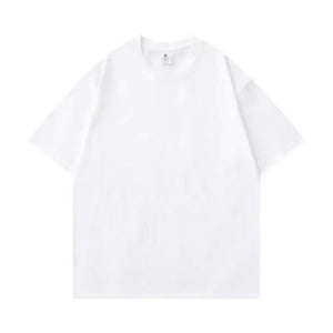 Plus Size Cotton Men's Blank T-Shirt White Oversized Retro Solid Color T-Shirt Large Size Men's Women's Fashion Short Sleeve Men's T-Shirt